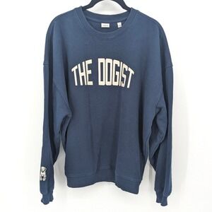 Stanley Stella The Dogist Sweathsirt Womens Small Navy Blue Graphic Dog Lover